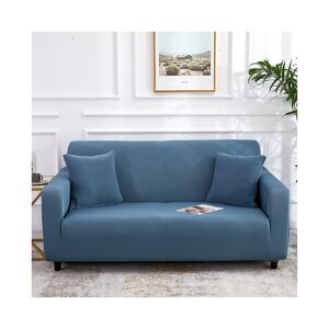 Unbranded (Gray Blue, 2 Seater) 1/2/3/4 Seater Soft Stretch Corner Sofa Cover Slipcover