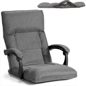 Costway Adjustable Padded Lazy Sofa W/ Linkage Armrest Floor Sofa Recliner Costway Adjustable Padded Lazy Sofa W/ Linkage Armrest Floor Sofa Recliner