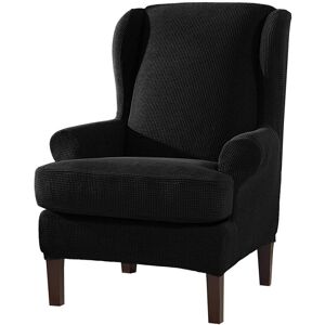 GreenZech (Black) Waterproof Elastic Armchair Wingback Wing Chair Slipcover Protector Cove GreenZech (Black) Waterproof Elastic Armchair Wingback Wing Chair Slipcover Protector Cove