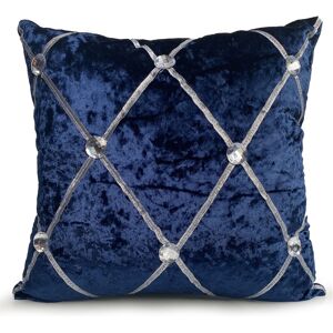 Cushion Mania (NAVY BLUE, 21"x21" CUSHION COVER) Crush Velvet Diamante Chesterfield Cushions o Cushion Mania (NAVY BLUE, 21"x21" CUSHION COVER) Crush Velvet Diamante Chesterfield Cushions o