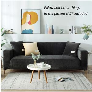 Unbranded (Dark Gray, 3 Seater:190-230cm) Seater Velvet 13 Elastic Plush Sofa Cover Corner Unbranded (Dark Gray, 3 Seater:190-230cm) Seater Velvet 13 Elastic Plush Sofa Cover Corner