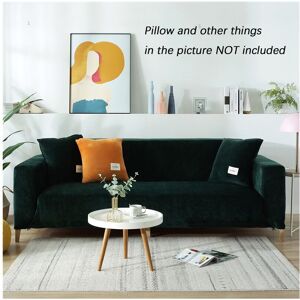 Unbranded (Dark Green, 2 Seater:145-185cm) Seater Velvet 13 Elastic Plush Sofa Cover Corne Unbranded (Dark Green, 2 Seater:145-185cm) Seater Velvet 13 Elastic Plush Sofa Cover Corne