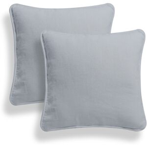 ARLINENS (16x16", Silver) Set of 2 Plain 100% Cotton Soft Decorative Square Cushion Cover ARLINENS (16x16", Silver) Set of 2 Plain 100% Cotton Soft Decorative Square Cushion Cover