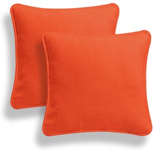 ARLINENS (18x18", Orange) Set of 2 Plain 100% Cotton Soft Decorative Square Cushion Cover ARLINENS (18x18", Orange) Set of 2 Plain 100% Cotton Soft Decorative Square Cushion Cover