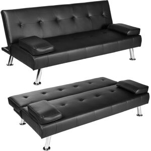 Unbranded SOFA BED Faux Leather Black Sofa Bed recliner 3 Seater Luxury/Budget Unbranded SOFA BED Faux Leather Black Sofa Bed recliner 3 Seater Luxury/Budget
