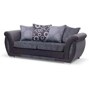 Unbranded (Grey / Black, 3 Seater Sofa) Vesgas Fabric Corner Sofa, 3 Seater 2 Seaters Set Unbranded (Grey / Black, 3 Seater Sofa) Vesgas Fabric Corner Sofa, 3 Seater 2 Seaters Set