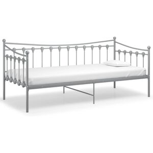 vidaXL Sofa Bed Frame Grey Metal Occasional Sleepover Guest Rest Living Room vidaXL Sofa Bed Frame Grey Metal Occasional Sleepover Guest Rest Living Room