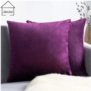 Unbranded (Purple, 24 x 24 in) 2X NEW Velvet Plain Soft Large Cushion Cover Pillow Case So Unbranded (Purple, 24 x 24 in) 2X NEW Velvet Plain Soft Large Cushion Cover Pillow Case So