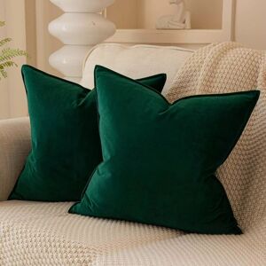 Unbranded (Deep Green, 20 x 20 in) 2X Velvet Plush Plain Cushion Cover Pillow Cases Sofa D Unbranded (Deep Green, 20 x 20 in) 2X Velvet Plush Plain Cushion Cover Pillow Cases Sofa D