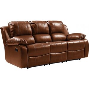 FurnitureInstore Valencia Tan Leather 3 Seater Recliner Sofa FurnitureInstore Valencia Tan Leather 3 Seater Recliner Sofa