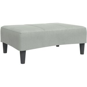 vidaXL Footstool Living Room Footrest Ottoman Sofa Stool Light Grey Velvet vidaXL Footstool Living Room Footrest Ottoman Sofa Stool Light Grey Velvet