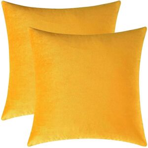 Unbranded (20 * 20 Inches 2 Pieces, Mustard Yellow) Decorative Throw Pillow Covers, Velvet Unbranded (20 * 20 Inches 2 Pieces, Mustard Yellow) Decorative Throw Pillow Covers, Velvet
