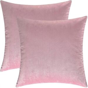 Unbranded (16 * 16 Inches 2 Pieces, Light Pink) Decorative Throw Pillow Covers, Velvet Cus Unbranded (16 * 16 Inches 2 Pieces, Light Pink) Decorative Throw Pillow Covers, Velvet Cus