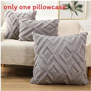 Unbranded (45*45cm, Grey) Pillow Cover Geometric Plush Material And Logo Living Room Decor Unbranded (45*45cm, Grey) Pillow Cover Geometric Plush Material And Logo Living Room Decor