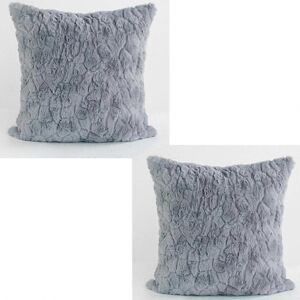 Unbranded (As show, One size) Set of 2 Soft Plush Wool Cushion Covers 45x45 (Grey) Decorat Unbranded (As show, One size) Set of 2 Soft Plush Wool Cushion Covers 45x45 (Grey) Decorat