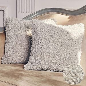 Unbranded (As show, One size) Set of 2 Plush Alpaca Roll Cushion Covers 45x45 (Grey) Decor Unbranded (As show, One size) Set of 2 Plush Alpaca Roll Cushion Covers 45x45 (Grey) Decor