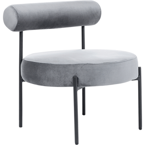 Beliani Armchair ALPHA Velvet Grey Beliani Armchair ALPHA Velvet Grey