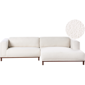 Beliani Corner Sofa 4 Seater VENG Boucle Off-White Left Hand Beliani Corner Sofa 4 Seater VENG Boucle Off-White Left Hand