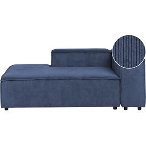 Beliani Right-Hand Chaise Lounge ARDAL Corduroy Dark Blue Beliani Right-Hand Chaise Lounge ARDAL Corduroy Dark Blue
