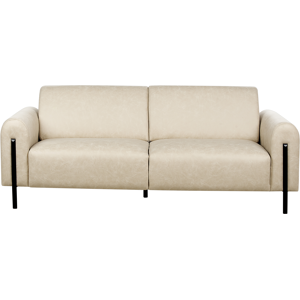 Beliani Sofa 3 Seater ASKIM Fabric Beige Beliani Sofa 3 Seater ASKIM Fabric Beige