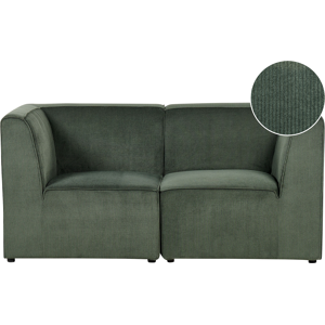 Beliani Modular 2 Seater Sofa Dark Green - Sofa Beliani Modular 2 Seater Sofa Dark Green - Sofa