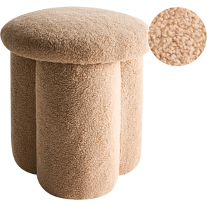 Beliani Pouffe CARRINGTON Boucle Beige Beliani Pouffe CARRINGTON Boucle Beige
