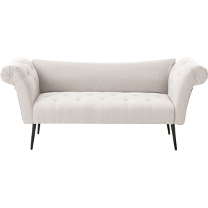 Beliani Chaise Longue NANTILLY Fabric Light Beige Beliani Chaise Longue NANTILLY Fabric Light Beige