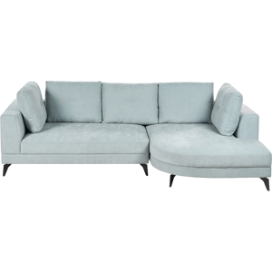 Beliani Corner Sofa 3 Seater MARUM Chenille Light Blue Left Hand Beliani Corner Sofa 3 Seater MARUM Chenille Light Blue Left Hand