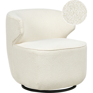 Beliani Swivel Armchair MOLLEBY Boucle Off-White Beliani Swivel Armchair MOLLEBY Boucle Off-White