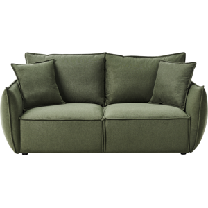 Beliani Sofa 3 Seater KUNES Fabric Green Beliani Sofa 3 Seater KUNES Fabric Green