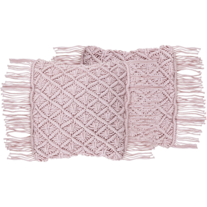 Beliani Cotton Cushions - Geometric Pattern - 40x40 cm Beliani Cotton Cushions - Geometric Pattern - 40x40 cm