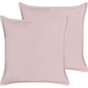 Beliani EUSTOMA Pink Velvet Cushions - Cushions Beliani EUSTOMA Pink Velvet Cushions - Cushions