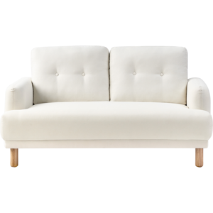 Beliani 2 Seater Sofa Off-White Polyester - Living Room Furniture Beliani 2 Seater Sofa Off-White Polyester - Living Room Furniture
