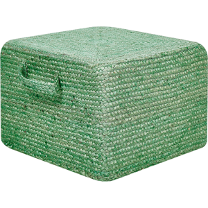 Beliani Jute Rectangular Pouf 45x45x30 cm Boho Style Beliani Jute Rectangular Pouf 45x45x30 cm Boho Style