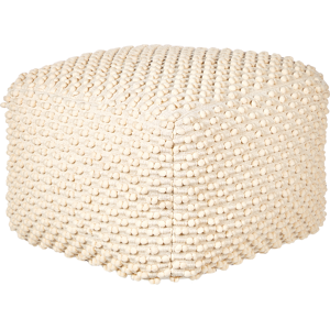 Beliani Pouf Square Light Beige 50x50x35 cm - Ottoman Beliani Pouf Square Light Beige 50x50x35 cm - Ottoman