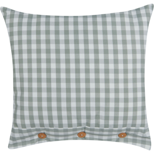 Beliani Modern Green White Chequered Pattern Cushion 45cm Beliani Modern Green White Chequered Pattern Cushion 45cm