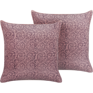 Beliani Pink Velvet Floral Cushions - Decor Accessories Beliani Pink Velvet Floral Cushions - Decor Accessories