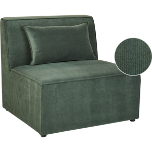 Beliani 1-Seat Section LEMVIG Corduroy Dark Green Beliani 1-Seat Section LEMVIG Corduroy Dark Green