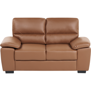 Beliani Sofa Golden Brown 2 Seater Faux Leather Living Room Material:Faux Leather Size:74x90x156 - Sofa Beliani Sofa Golden Brown 2 Seater Faux Leather Living Room Material:Faux Leather Size:74x90x156 - Sofa