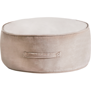 Beliani Pouffe YULLE Velvet Light Brown Beliani Pouffe YULLE Velvet Light Brown