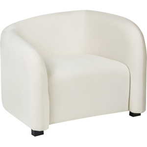 Beliani Armchair VELTADA Velvet Off-White Beliani Armchair VELTADA Velvet Off-White