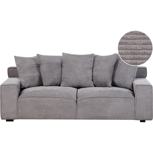 Beliani Sofa 3 Seater VISKAN Corduroy Dark Grey Beliani Sofa 3 Seater VISKAN Corduroy Dark Grey