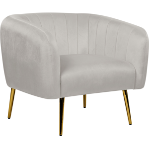 Beliani Armchair Light Grey Velvet - Glam Style - 62x72x85cm Beliani Armchair Light Grey Velvet - Glam Style - 62x72x85cm
