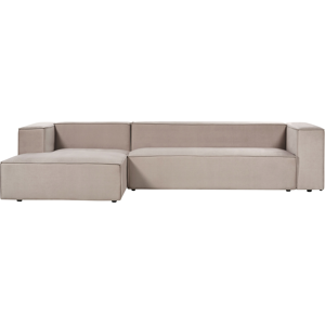 Beliani VERNON Taupe Velvet 3 Seater Sofa - Sofa Beliani VERNON Taupe Velvet 3 Seater Sofa - Sofa