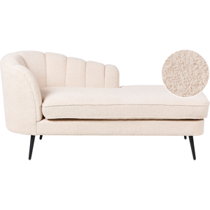Beliani Left-Hand Chaise Lounge ALLIER Boucle Light Beige Beliani Left-Hand Chaise Lounge ALLIER Boucle Light Beige