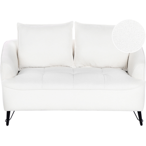 Beliani Hobro 2-Seater Sofa - Bouclé White - Modern Cottage Style Beliani Hobro 2-Seater Sofa - Bouclé White - Modern Cottage Style