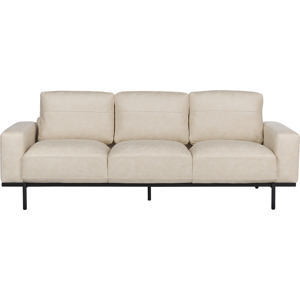 Beliani Sofa Cream Beigie Fabric Metal Legs 3 Seater Modern - Sofa Type Beliani Sofa Cream Beigie Fabric Metal Legs 3 Seater Modern - Sofa Type