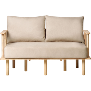 Beliani Asker Beige Minimalist 2-Seater Sofa - Sofá Beliani Asker Beige Minimalist 2-Seater Sofa - Sofá