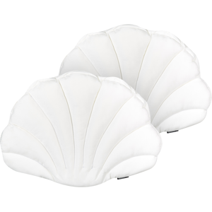 Beliani Off-White Velvet Seashell Cushions - Cushions Beliani Off-White Velvet Seashell Cushions - Cushions