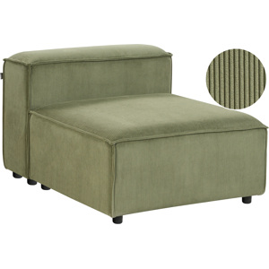 Beliani 1-Seat Section ARDAL Corduroy Green Beliani 1-Seat Section ARDAL Corduroy Green